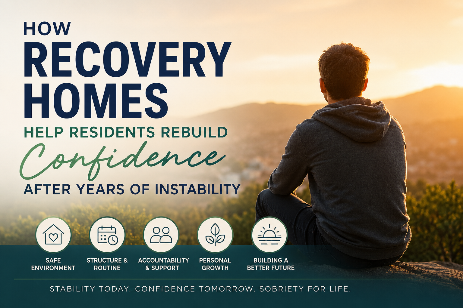 Recovery homes help residents rebuild confidence after years of instability by providing structure, accountability, emotional support and a stable sober living environment during recovery.